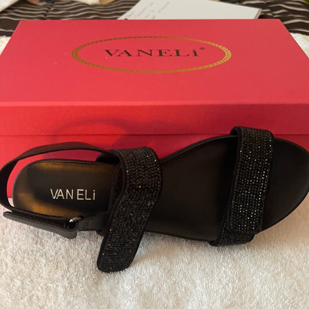 COPY - Brand new in the box. Vaneli black sandals. Size 8